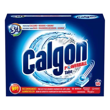 Calgon 3-in-1 Wasmachine Reiniger Powerball Tabs (55 tabletten)