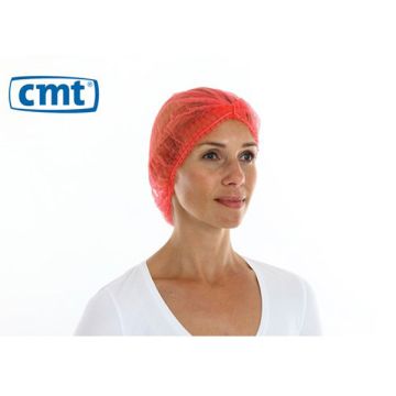 CMT Haarnet met clip (rood, 1000 stuks)