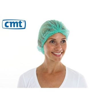 CMT Haarnet met clip (groen, 1000 stuks)