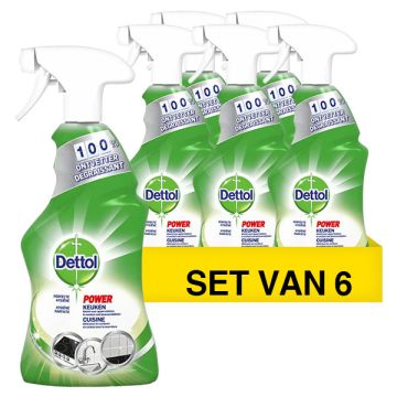 Aanbieding: 6x Dettol Power & Fresh Keukenreiniger Spray (500 ml)