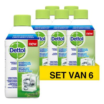 Aanbieding: Dettol Wasmachine Reiniger (6 flessen - 250 ml)