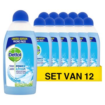 Aanbieding: Dettol Power & Fresh Allesreiniger Katoen (12 flessen - 500 ml)