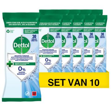 Aanbieding: Dettol Schoonmaakdoekjes Cleanser (10 verpakkingen - 300 doekjes)