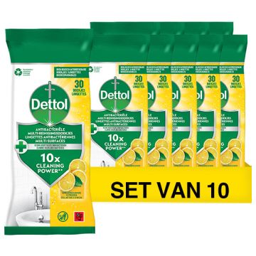 Aanbieding: Dettol Schoonmaakdoekjes Citrus (10 verpakkingen - 300 doekjes)