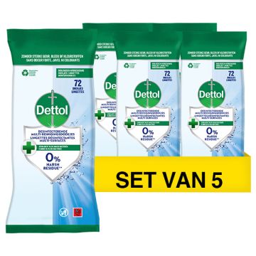 Aanbieding: Dettol Schoonmaakdoekjes Cleanser (5 verpakkingen - 360 doekjes)