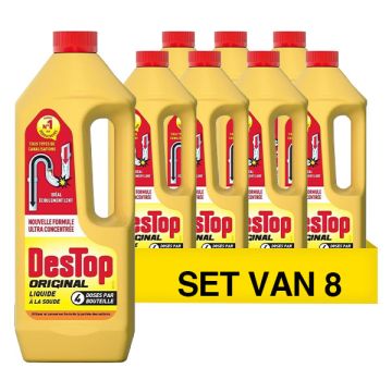 Aanbieding: Destop Vloeibare Ontstopper Met Soda (8 flessen - 950 ml)