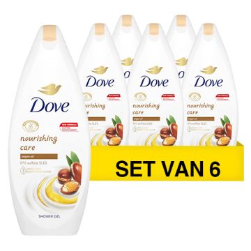 Aanbieding: Dove Douchegel Nourishing Care & Oil (6 stuks - 250 ml)