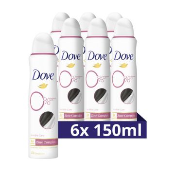 Aanbieding: Dove Deodorant Spray Invisible 0% (6 stuks - 150 ml)