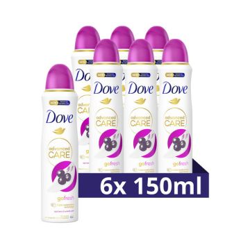 Dove Deodorant Spray Go Fresh Acai Berry & Waterlily (6 stuks - 150 ml)