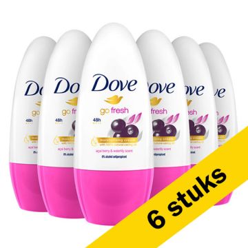 Aanbieding: Dove Deoroller Go Fresh Acai Berry & Waterlily (6 stuks - 50 ml)