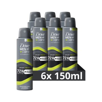 Aanbieding: Dove Men+Care Deodorant Spray Sport Fresh (6 stuks - 150 ml)