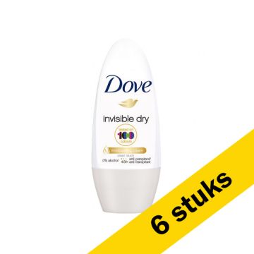 Aanbieding: Dove Deoroller Invisible Dry (6 stuks - 50 ml)