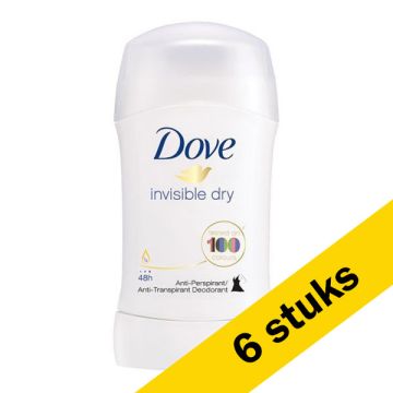 Aanbieding: Dove Deodorant Stick Invisible Dry (6 stuks - 40 ml)