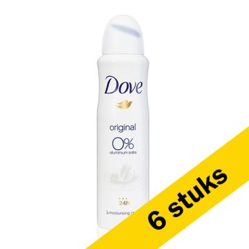 Aanbieding: Dove Deodorant Spray Original 0% (6 stuks - 150 ml)