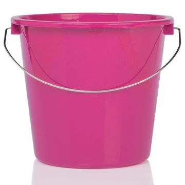 Huishoudemmer roze 5 liter (123schoon huismerk)