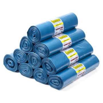 Aanbieding: 10x 123schoon LDPE vuilniszakken blauw 240 liter (10 stuks)