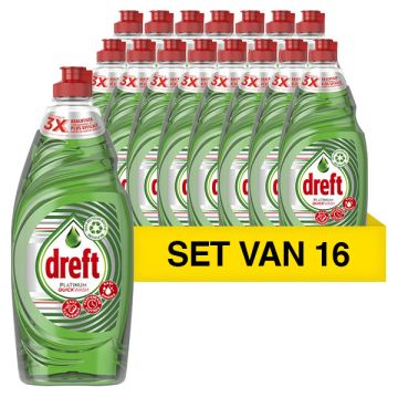 Aanbieding: Dreft Platinum Quickwash Afwasmiddel Original (16 flessen van 625 ml)