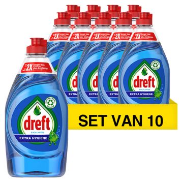 Aanbieding: Dreft Extra Hygiene Eucalyptus Afwasmiddel (10 flessen - 430 ml)