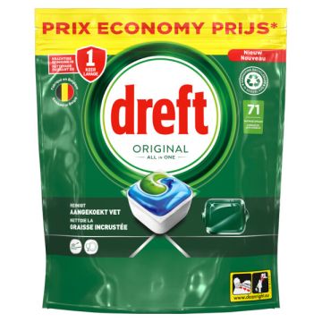 Dreft All-in-One Vaatwastabletten Original (71 vaatwasbeurten)