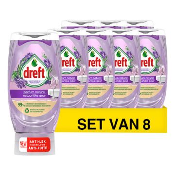 Aanbieding: Dreft Max Power Afwasmiddel Lavendel (8 flessen - 370 ml)