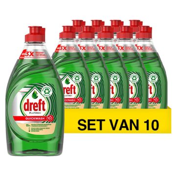 Aanbieding: Dreft Platinum Quickwash Afwasmiddel Original (10 flessen - 350 ml)