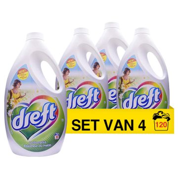 Aanbieding: Dreft Vloeibaar Wasmiddel Ochtendfris 1,95 Liter (4 flessen - 120 wasbeurten)