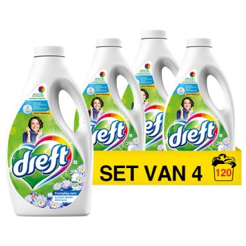 Aanbieding: Dreft Vloeibaar Wasmiddel Blue Dream 1,6 Liter (4 flessen - 128 wasbeurten)