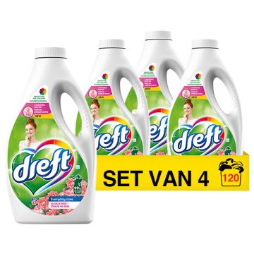 Aanbieding: Dreft Vloeibaar Wasmiddel Touch Of Pink 1,6 Liter (4 flessen - 128 wasbeurten)