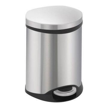 EKO Shell Bin pedaalemmer (6 liter, mat RVS)