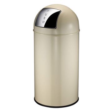 EKO Push prullenbak (40 liter, crème)