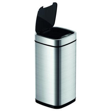 EKO Touch Square afvalemmer (50 liter, zilver)