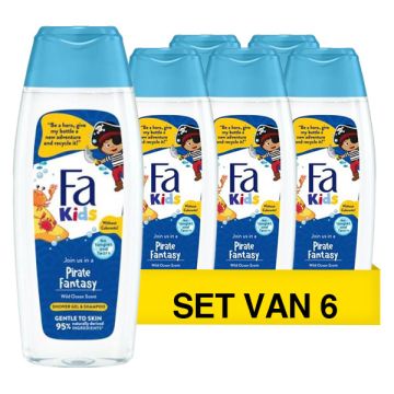 Aanbieding: Fa Douchegel & Shampoo Kids Pirate Fantasy (6 flessen - 250 ml)