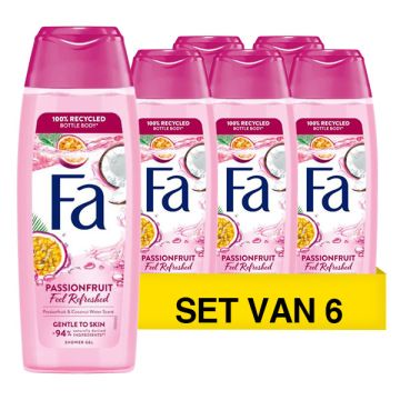 Aanbieding: Fa Douchegel Feel Refreshed Passionfruit (6 flessen - 250 ml)