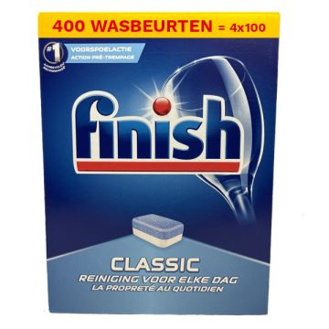 Aanbieding: Finish Vaatwastabletten Classic (4 dozen - 400 vaatwasbeurten)