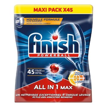 Finish Powerball All-in-1-Max Vaatwastabletten Regular (45 vaatwasbeurten)