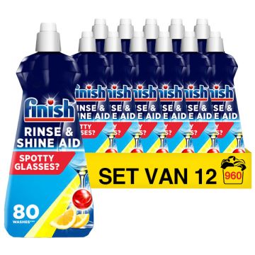 Aanbieding: Finish Glansspoelmiddel Lemon (12 flessen - 400 ml)