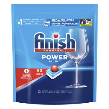 Finish Powerball All-In-1 Vaatwastabletten Regular (90 vaatwasbeurten)