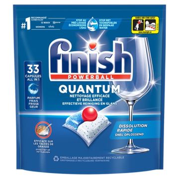 Finish Quantum All-In-1 Vaatwastabletten Regular (33 vaatwastabletten)