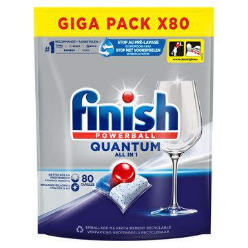 Finish Quantum All-in-1 Vaatwastabletten Regular (80 vaatwastabletten)