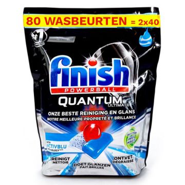 Finish Quantum Ultimate Powerball Vaatwastabletten (2 stuks - 80 vaatwasbeurten)