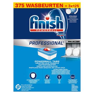 Aanbieding: Finish Powerball Vaatwastabletten Professional (3 dozen - 375 vaatwasbeurten)