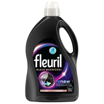 Fleuril Renew Vloeibaar Wasmiddel Zwart 2,55 liter (51 wasbeurten)