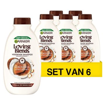 Aanbieding: Garnier Shampoo Loving Blends - Kokosmelk & Macadamia (6 flessen - 300 ml)