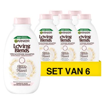 Aanbieding: Garnier Shampoo Loving Blends - Milde Haver (6 flessen - 300 ml)