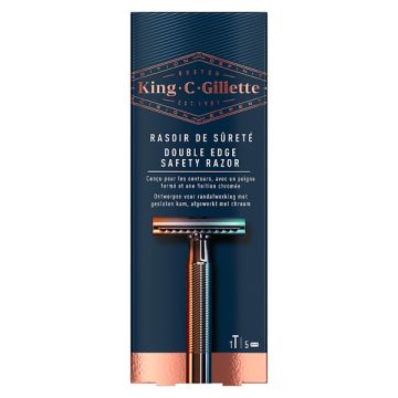 Gillette King C. Double Edge scheersysteem + 5 mesjes