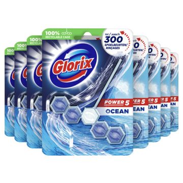 Aanbieding: Glorix toiletblok Power 5 Ocean 55 gram (9 stuks)