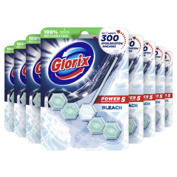 Aanbieding: Glorix toiletblok Power 5 Bleach 55 gram (9 stuks)