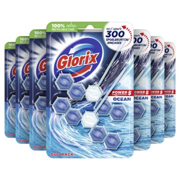 Glorix toiletblok Power 5 Ocean Duo 55 gram (7 duo-packs)