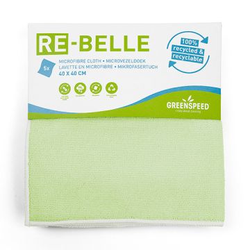 Greenspeed Re-belle Microvezeldoek Groen 40 x 40 cm (5 stuks)