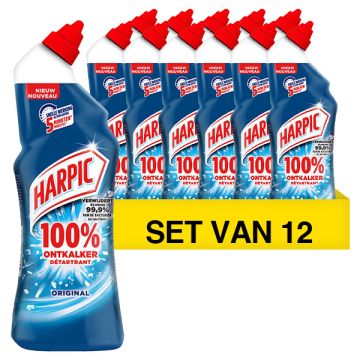 Aanbieding: 12x Harpic gel 100% Ontkalker Original (750 ml)